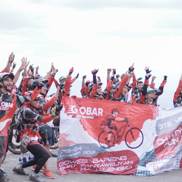Gowes Bareng di Terasering Panyaweuyan Majalengka